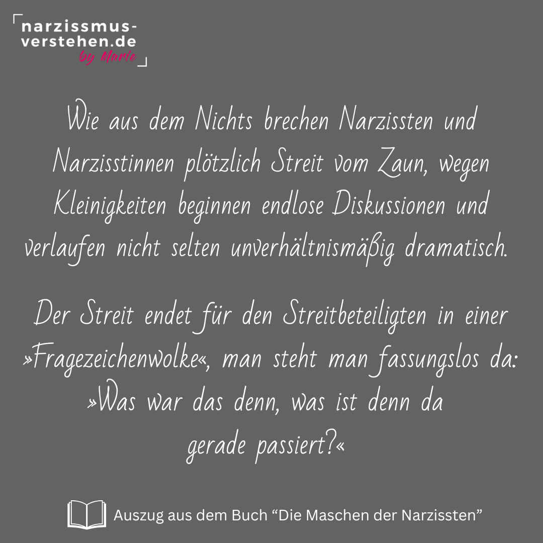 Plötzlicher Streit mit Narzissten