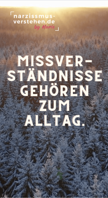 Missverständnisse mit Narzissten