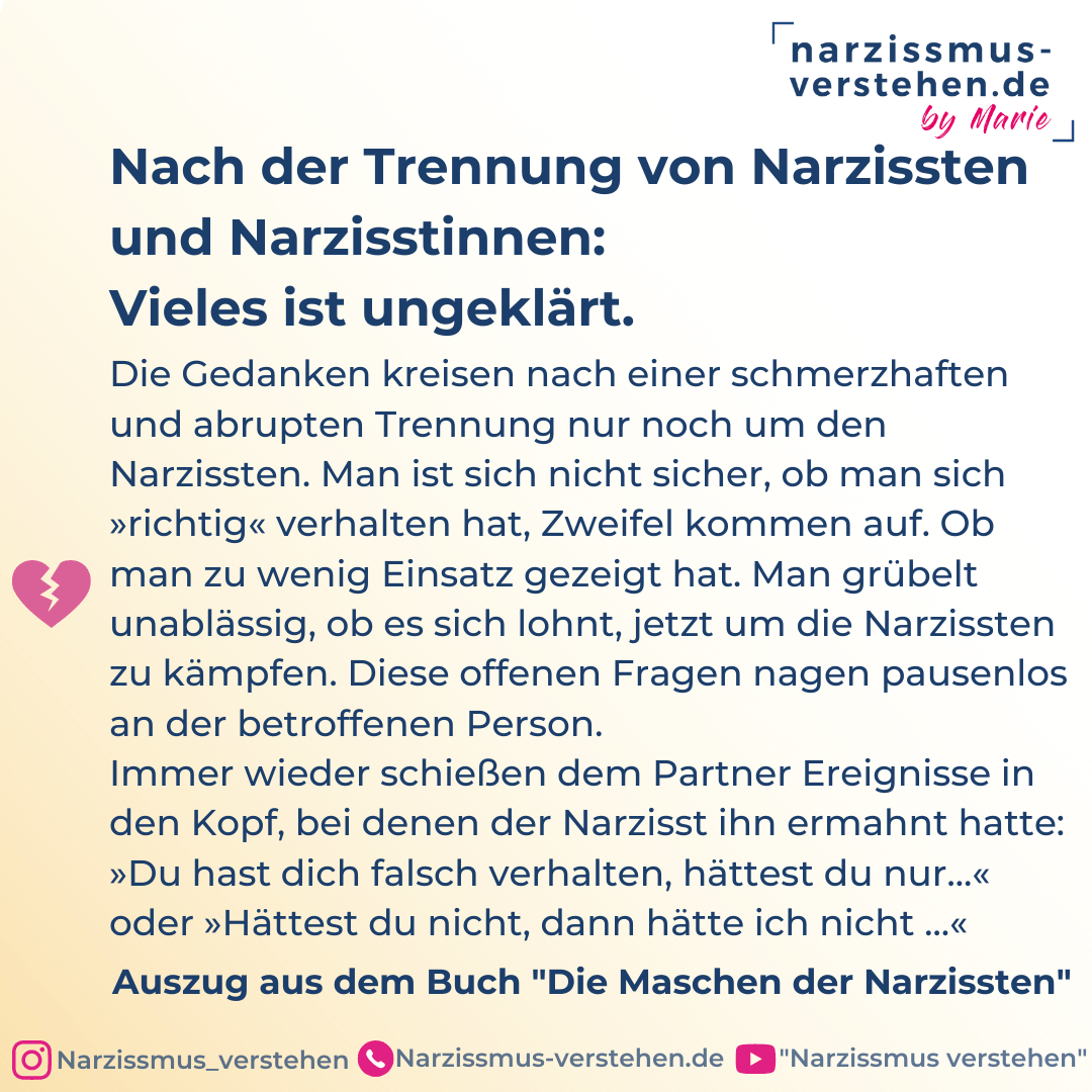 Nach der Trennung von Narzissten