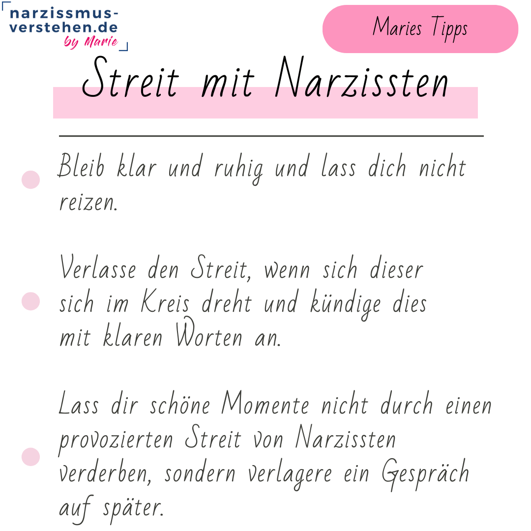 Streit mit Narzissten 3 Tipps