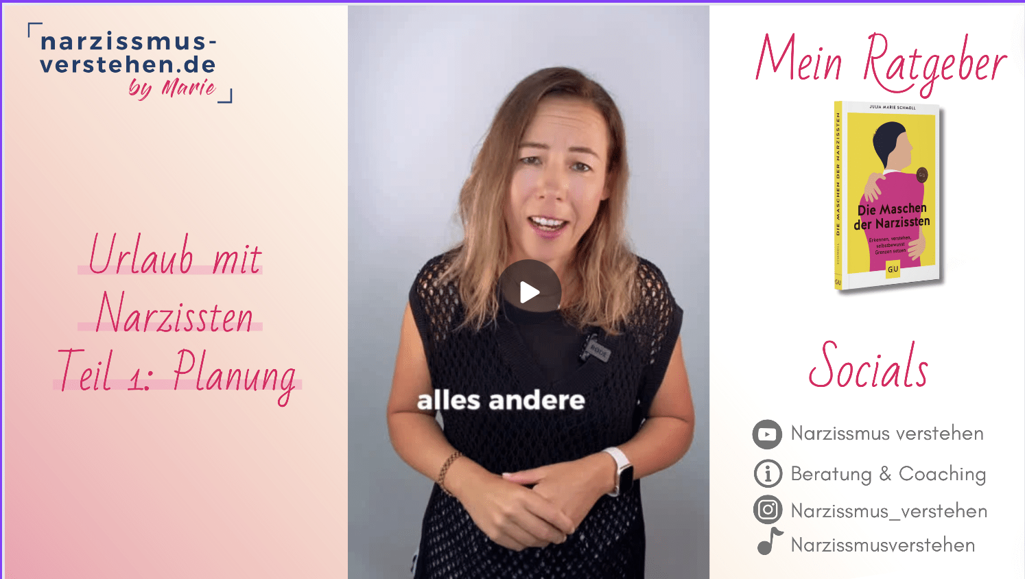 Die Urlaubsplanung mit Narzissten