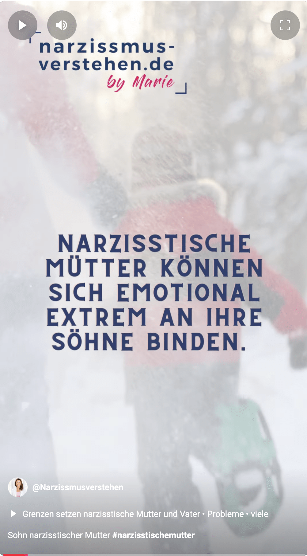 Sohn narzisstischer Mutter