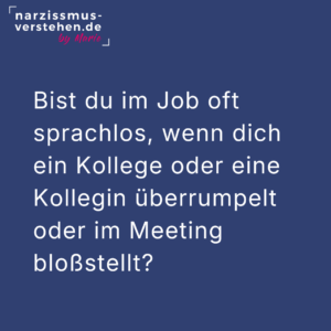 Online-Workshop Narzissmus im Job
