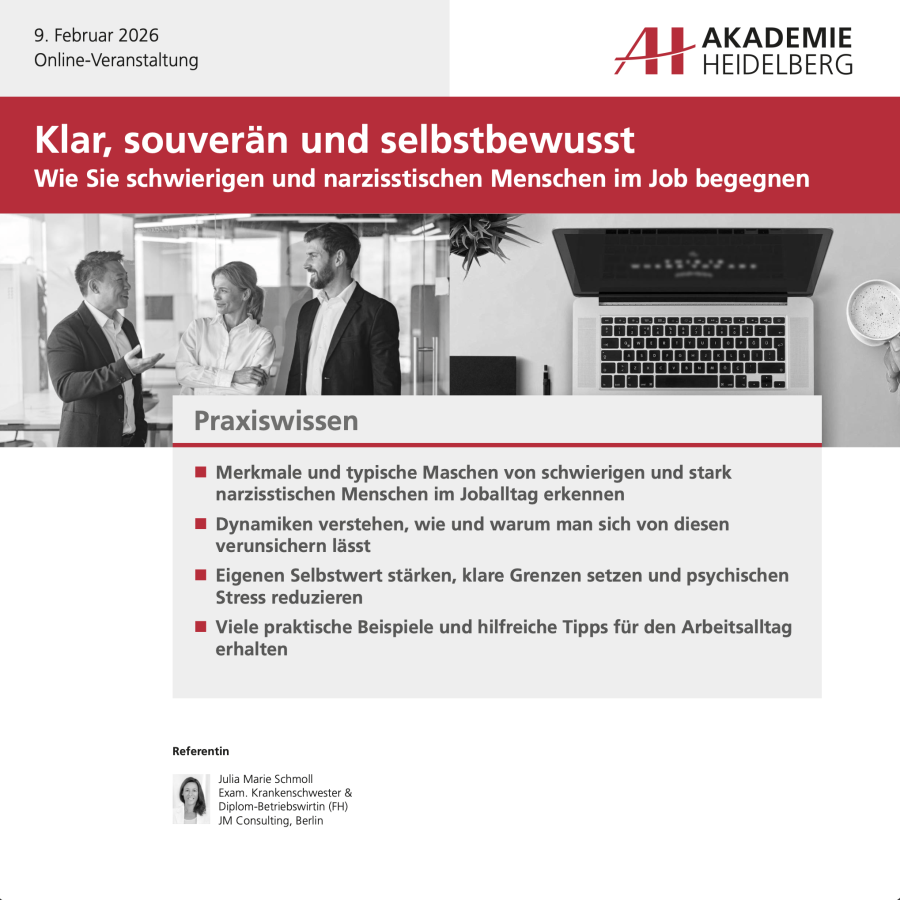 Online Seminar Narzissmus Ziele